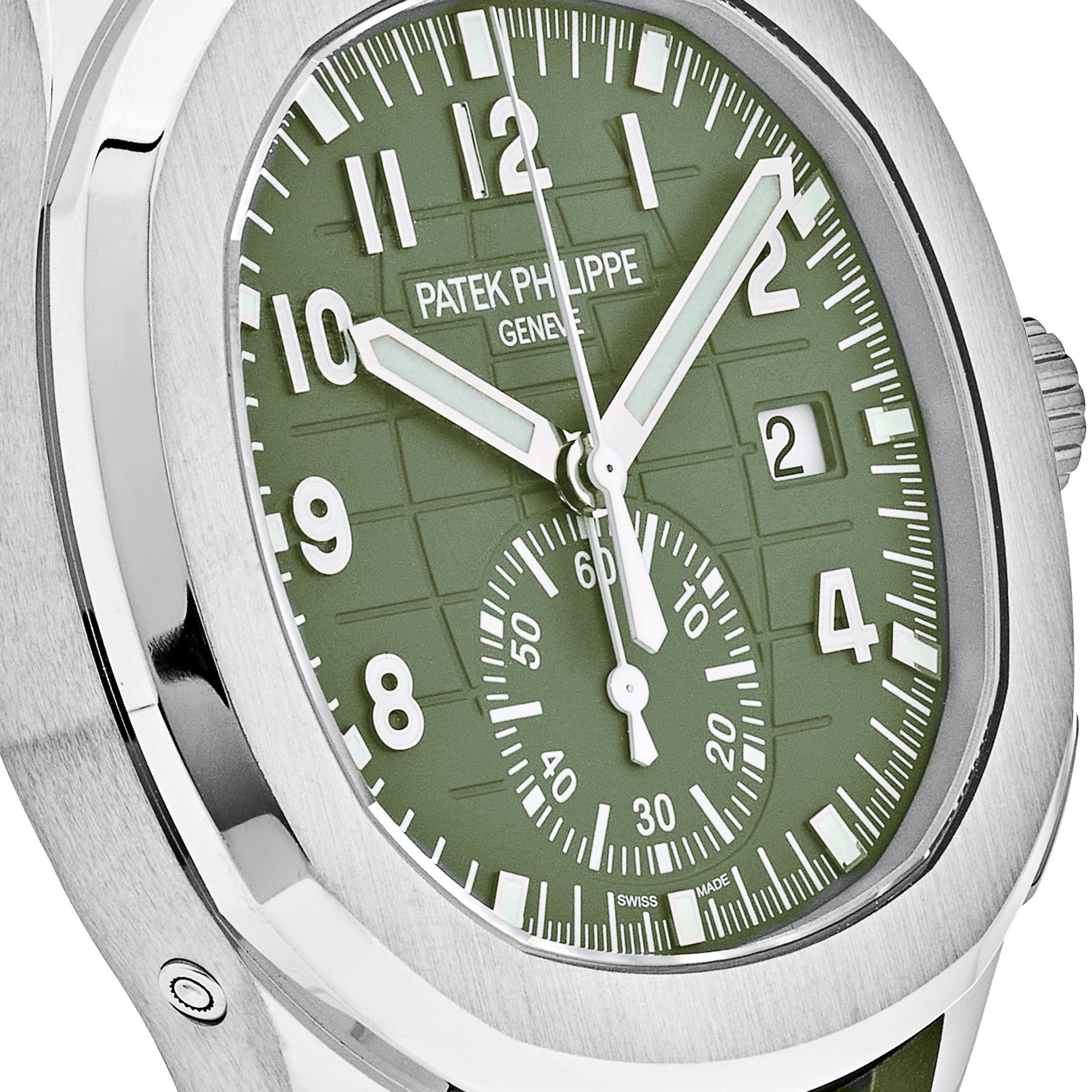 Patek Philippe Aquanaut 3285 V3 – Swiss Super Clone 5968G-010 Chronograph White Gold Khaki Green Dial (2023)